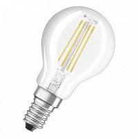 светодиодная филаментная лампа LED STAR ClassicP 4W (замена 40Вт),теплый белый свет, прозрачная колба | код. 4058075068377 | OSRAM